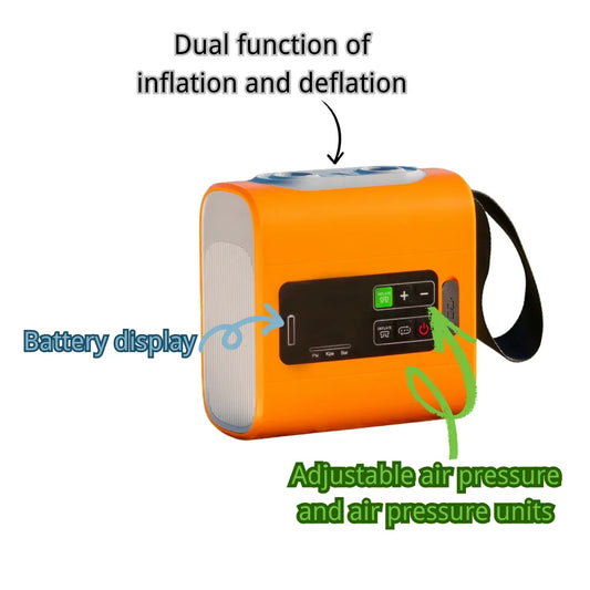 WESTTUNE Outdoor Wireless Air Pump Travel Vacuum Pump with Inflatable Deflate Portable Electric MINI Inflatable Pumps for Mats