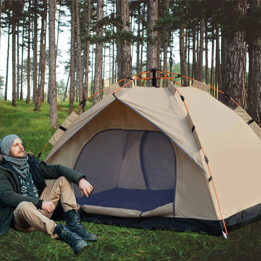 Outdoor Automatic Quick-opening Tent Automatic Rainproof Sunshine-proof Tent Two windowless doors