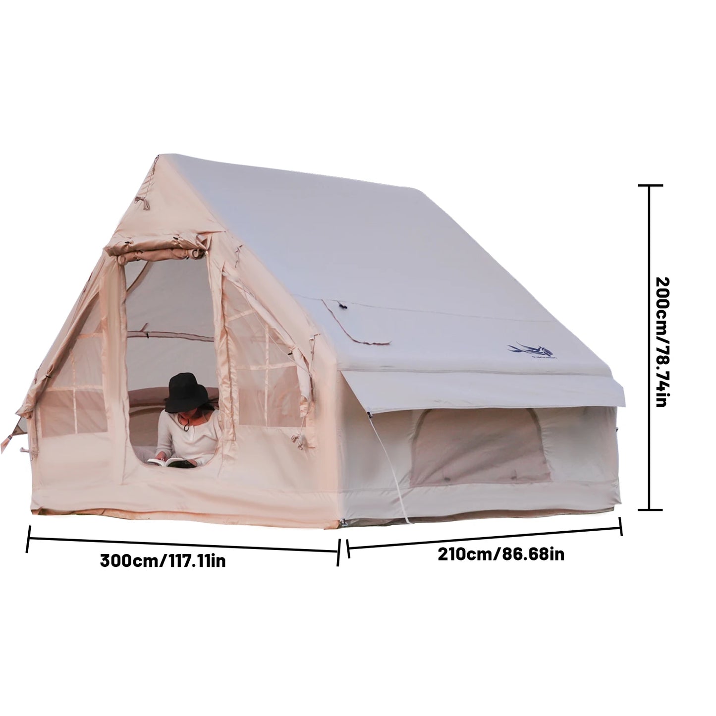 Inflatable Tents For Adult Camping, Luxury Camping Tents, Inflatable Tents With Stove Plug, 4/6/8 Person Family Camping Inflatab